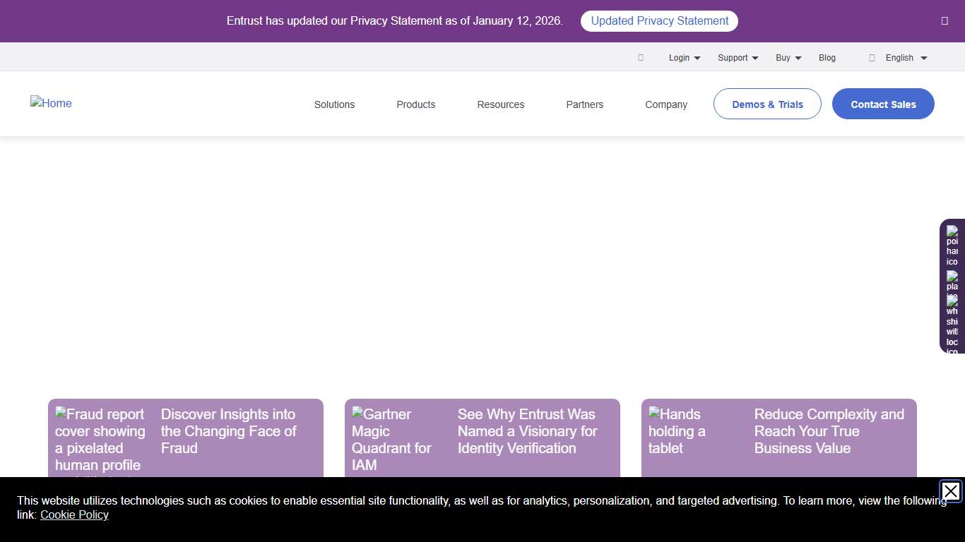 Entrust Comprehensive Identity-Centric Security Solutions